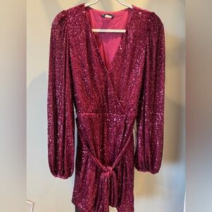 Women’s Venus Belted Sequin Wrap Dress size M brand new with tags